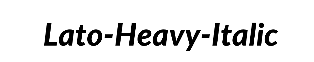 Lato-Heavy-Italic