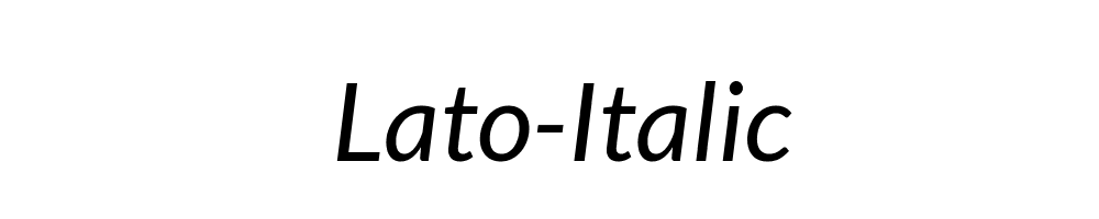 Lato-Italic