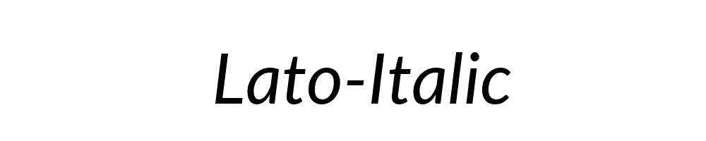 Lato-Italic