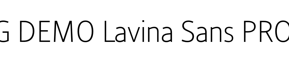  DEMO Lavina Sans PRO Light Regular