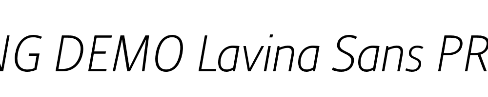  DEMO Lavina Sans PRO Light Italic