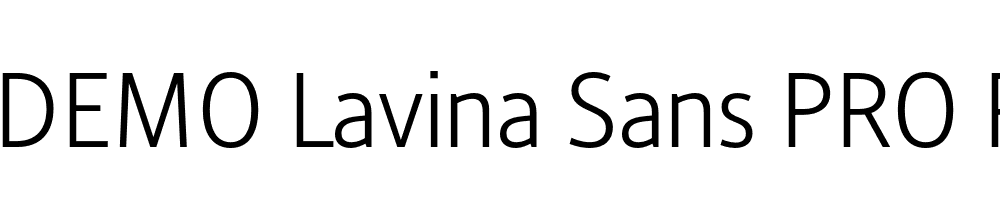  DEMO Lavina Sans PRO Regular Regular