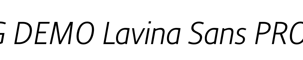  DEMO Lavina Sans PRO Regular Italic