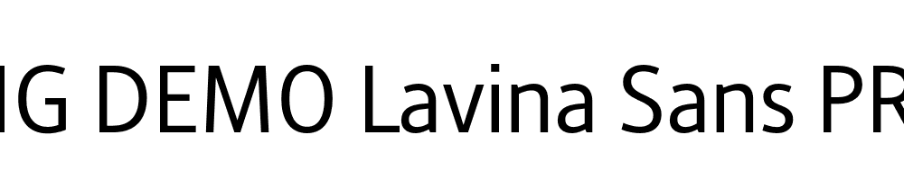  DEMO Lavina Sans PRO Light Bold