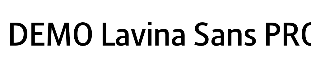  DEMO Lavina Sans PRO Regular Bold