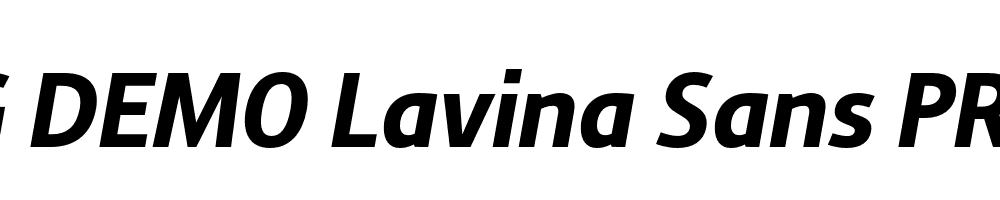  DEMO Lavina Sans PRO Black Italic