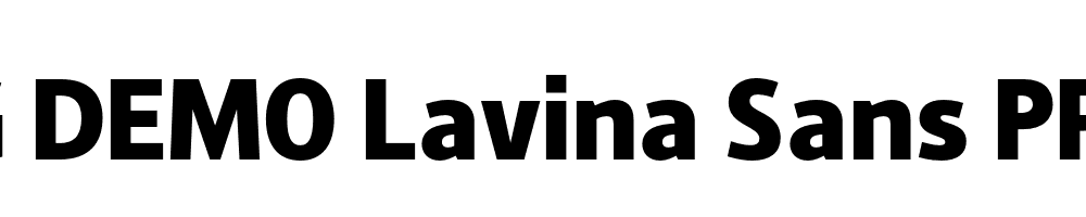  DEMO Lavina Sans PRO Black Bold