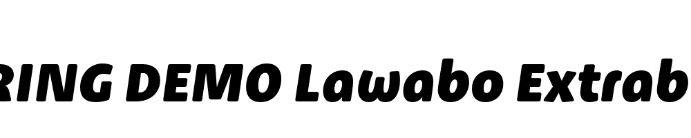  DEMO Lawabo Extrabold Italic