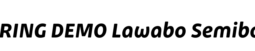  DEMO Lawabo Semibold Italic