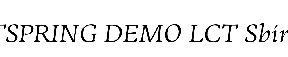  DEMO LCT Sbire Italic