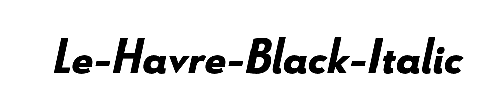 Le-Havre-Black-Italic