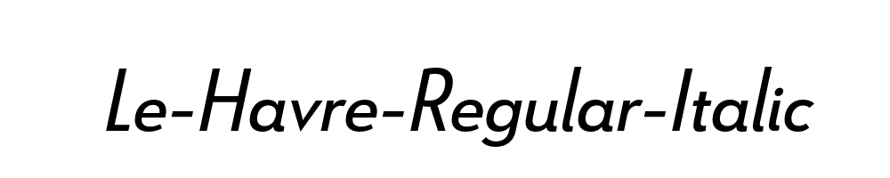 Le-Havre-Regular-Italic