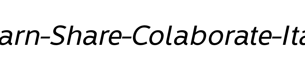 Learn-Share-Colaborate-Italic