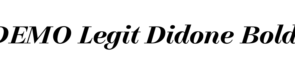 FSP DEMO Legit Didone Bold Italic