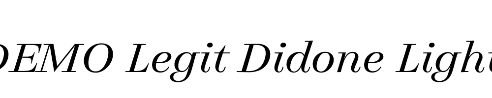 FSP DEMO Legit Didone Light Italic