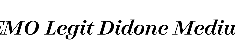 FSP DEMO Legit Didone Medium Italic