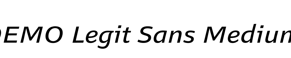 FSP DEMO Legit Sans Medium Italic