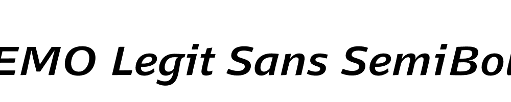 FSP DEMO Legit Sans SemiBold Italic