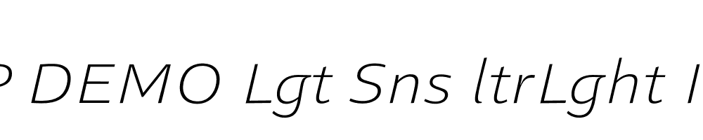 FSP DEMO Lgt Sns ltrLght Italic