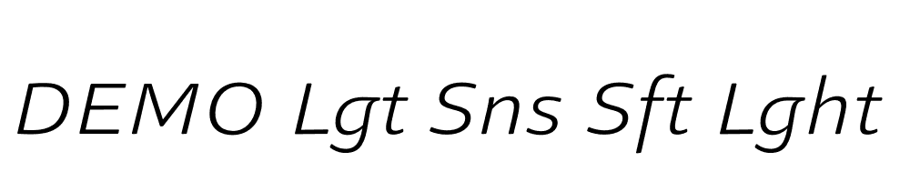 FSP DEMO Lgt Sns Sft Lght Italic