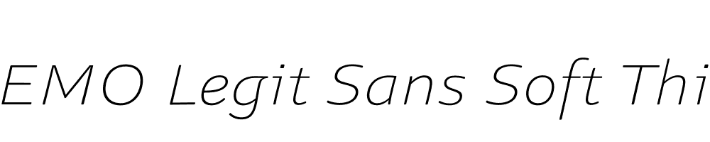 FSP DEMO Legit Sans Soft Thin Italic