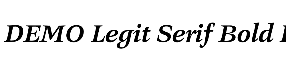 FSP DEMO Legit Serif Bold Italic