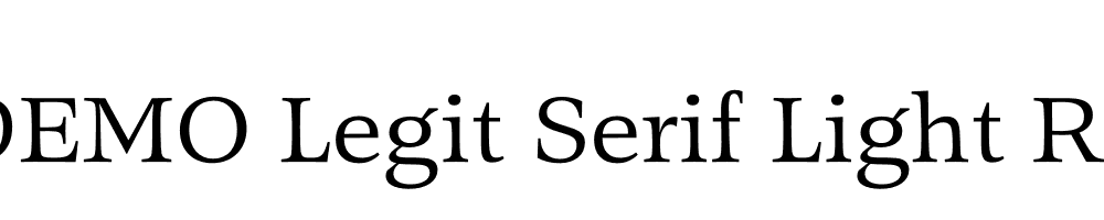 FSP DEMO Legit Serif Light Regular