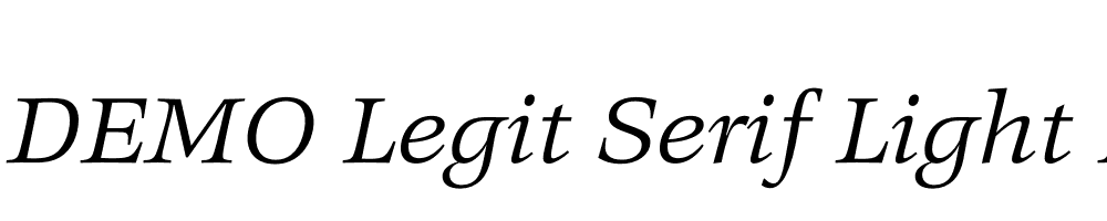 FSP DEMO Legit Serif Light Italic