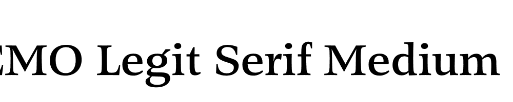 FSP DEMO Legit Serif Medium Regular