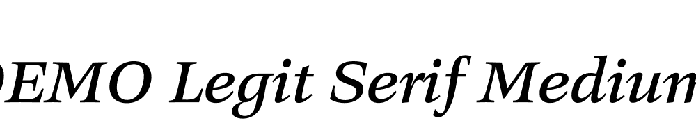 FSP DEMO Legit Serif Medium Italic