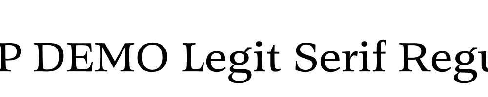 FSP DEMO Legit Serif Regular