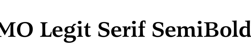 FSP DEMO Legit Serif SemiBold Regular