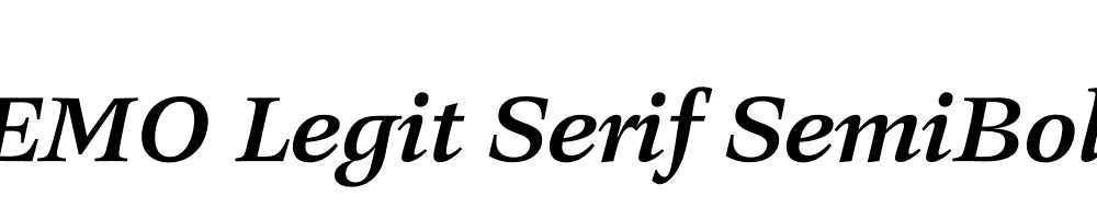 FSP DEMO Legit Serif SemiBold Italic