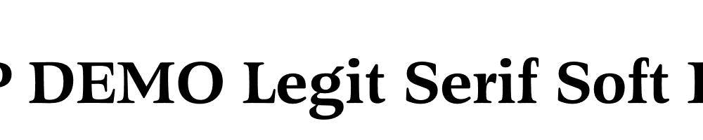 FSP DEMO Legit Serif Soft Bold