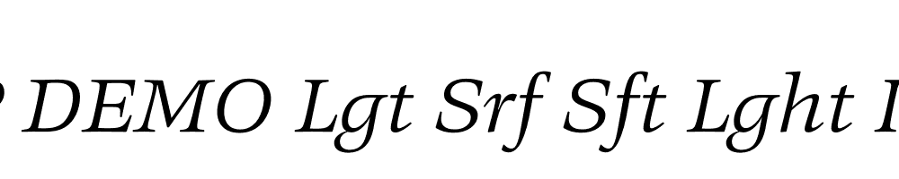 FSP DEMO Lgt Srf Sft Lght Italic