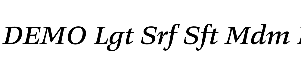 FSP DEMO Lgt Srf Sft Mdm Italic