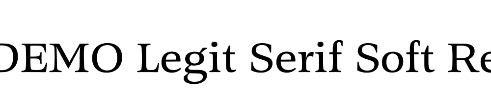 FSP DEMO Legit Serif Soft Regular