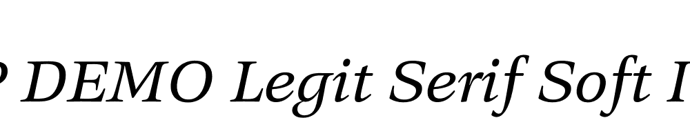 FSP DEMO Legit Serif Soft Italic