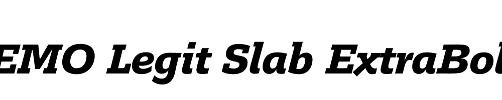 FSP DEMO Legit Slab ExtraBold Italic