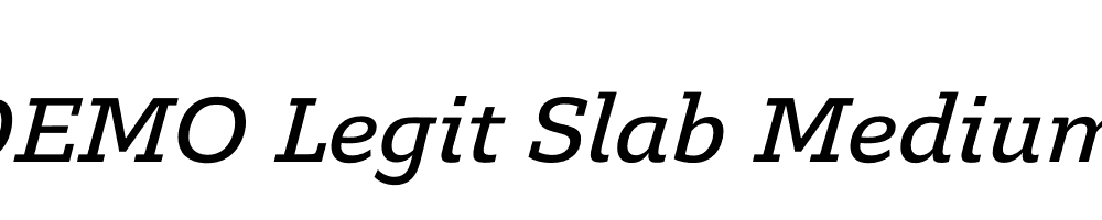 FSP DEMO Legit Slab Medium Italic