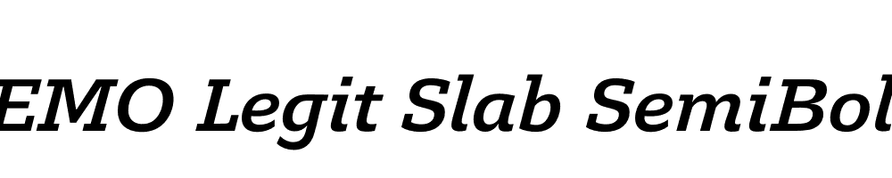 FSP DEMO Legit Slab SemiBold Italic