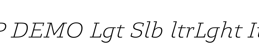 FSP DEMO Lgt Slb ltrLght Italic