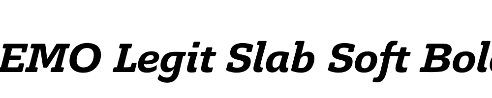 FSP DEMO Legit Slab Soft Bold Italic