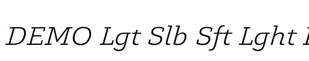 FSP DEMO Lgt Slb Sft Lght Italic