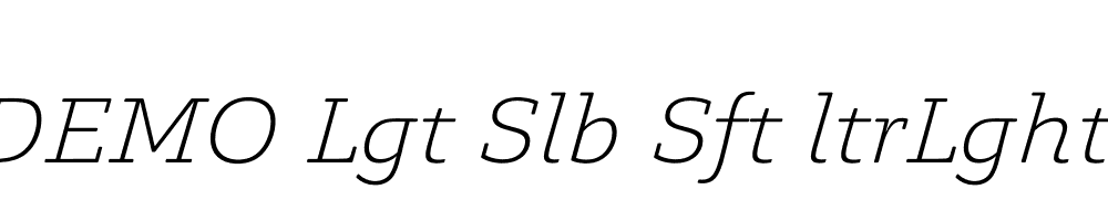 FSP DEMO Lgt Slb Sft ltrLght Italic