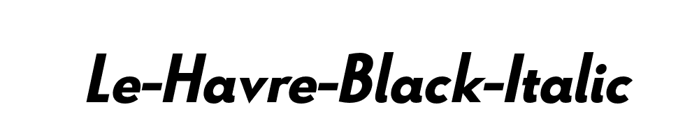 Le-Havre-Black-Italic