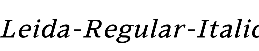 Leida-Regular-Italic