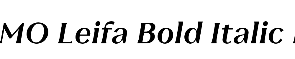 FSP DEMO Leifa Bold Italic Regular