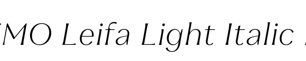 FSP DEMO Leifa Light Italic Regular