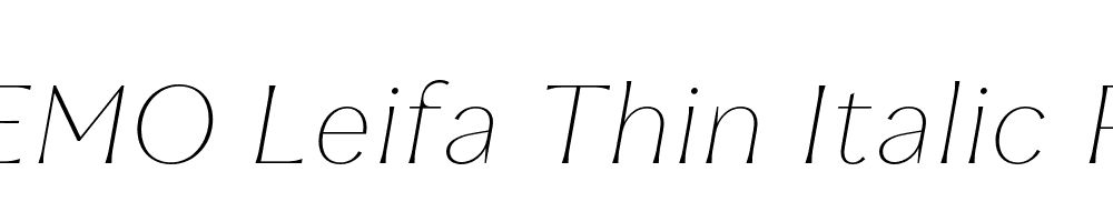 FSP DEMO Leifa Thin Italic Regular